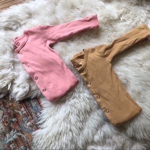 •L’ovedbaby•  Pink and honey 3-6 month sleepers.